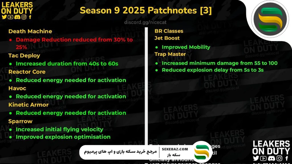 نرف و باف سیزن ۹ کالاف موبایل 2025