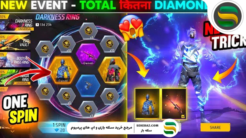 رویداد حلقه Darkness فری فایر: بررسی کامل و راهنمای نهایی برای بازیکنان حرفه‌ای