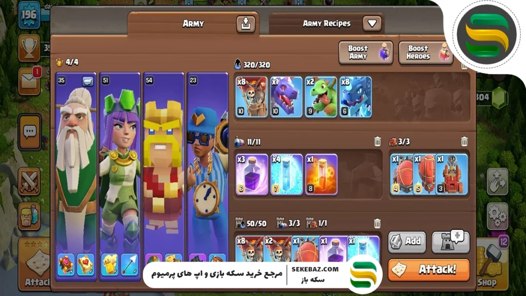 بهترین ترکیب‌های حمله به تاون‌هال ۱۵ کلش آف کلنز ۲۰۲۵